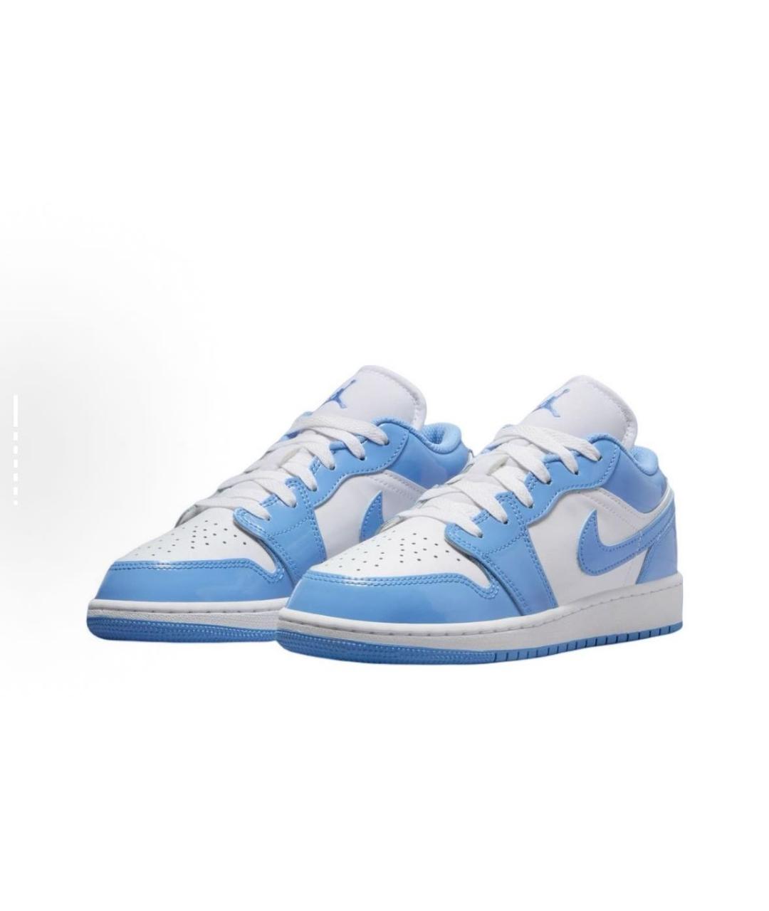 JORDAN Голубые кроссовки из лакированной кожи, фото 3