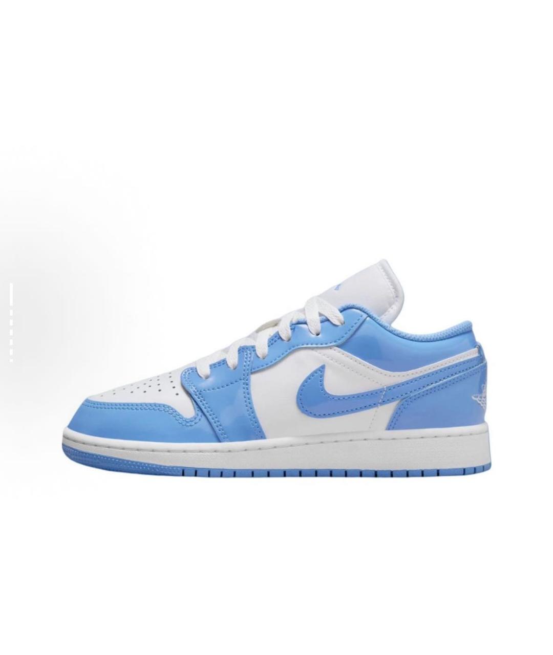 JORDAN Голубые кроссовки из лакированной кожи, фото 7