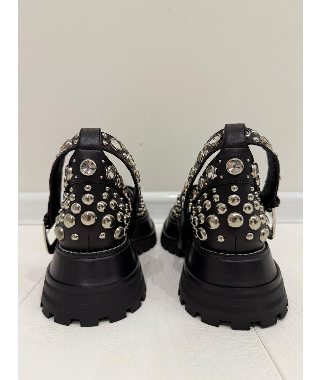 BURBERRY Черные кожаные сандалии, фото 3