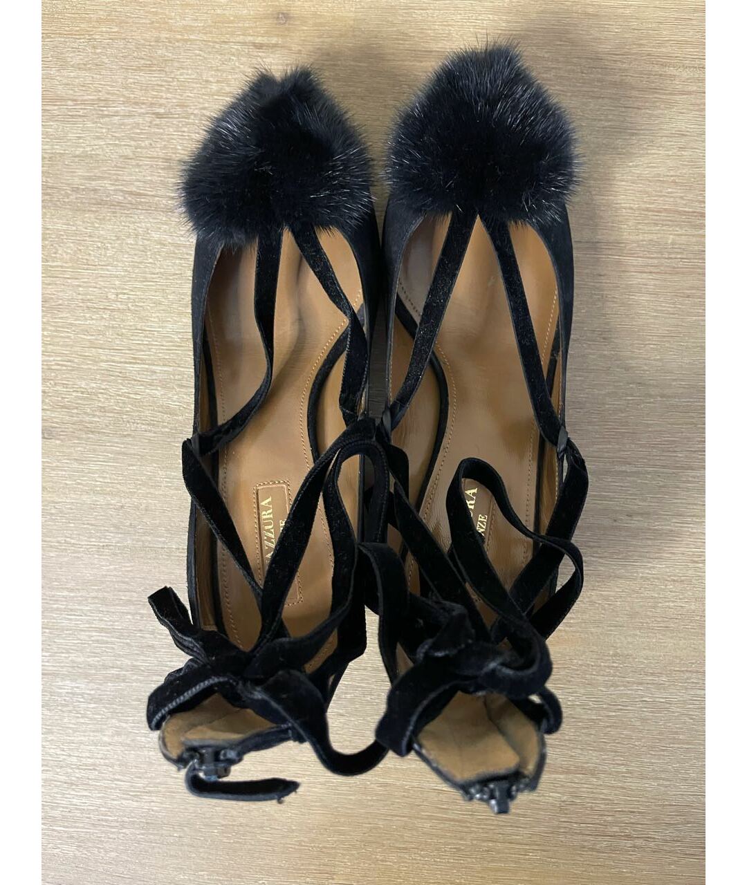 AQUAZZURA Черные замшевые туфли, фото 3