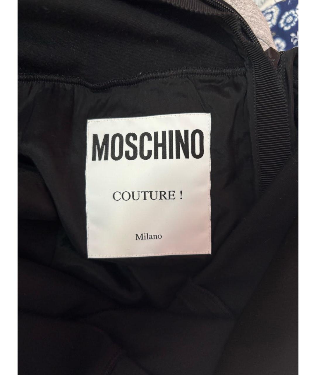 MOSCHINO Черное вискозное коктейльное платье, фото 3