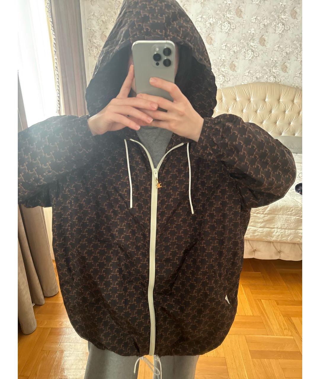 CELINE Черная полиамидовая куртка, фото 4
