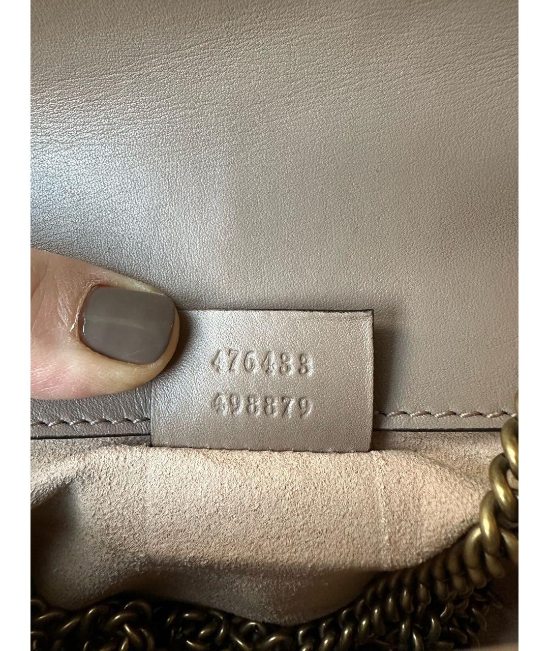 GUCCI Бежевая кожаная сумка через плечо, фото 7