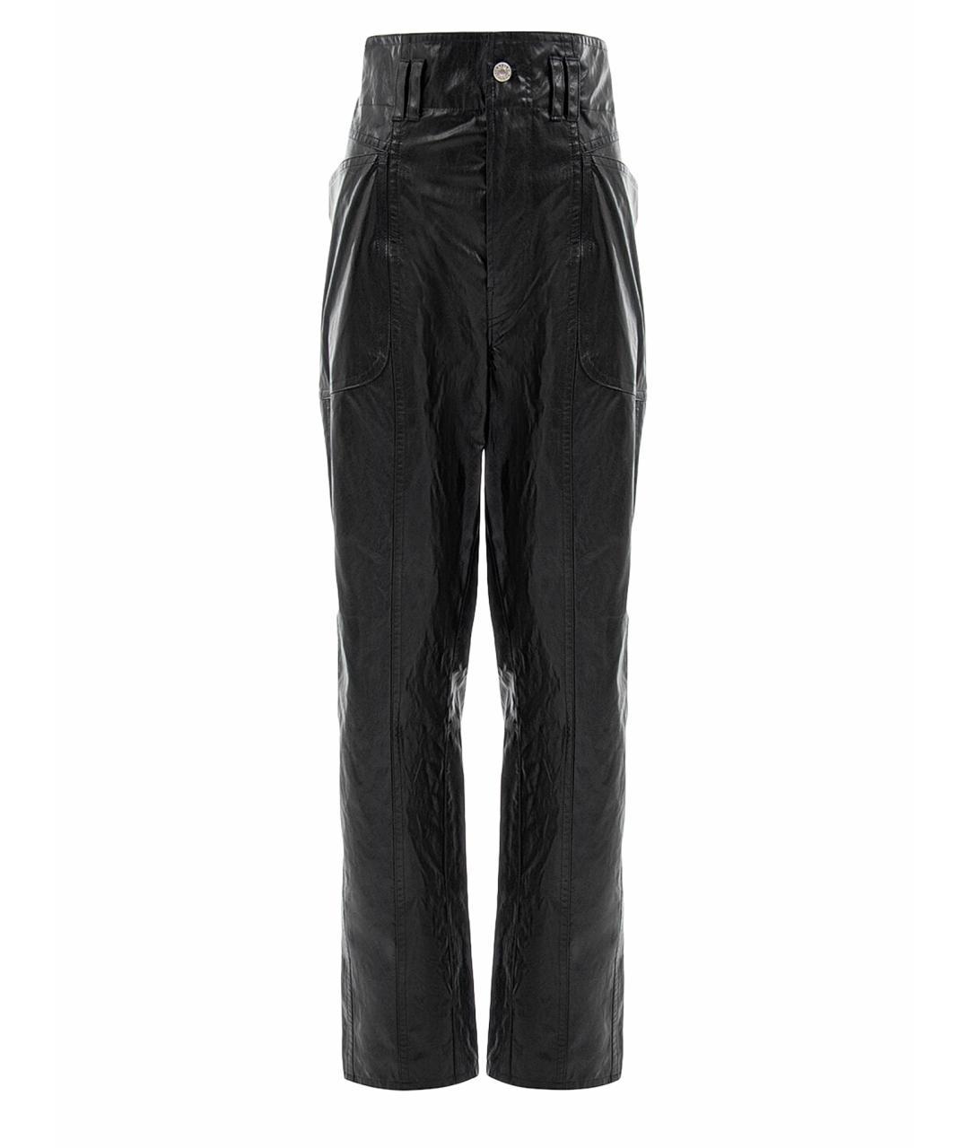ISABEL MARANT ETOILE Черные полиуретановые прямые брюки, фото 1