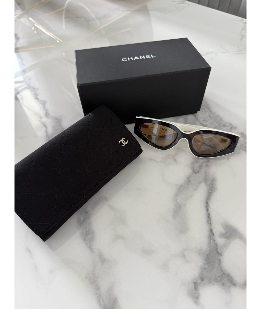 CHANEL Белые солнцезащитные очки, фото 4