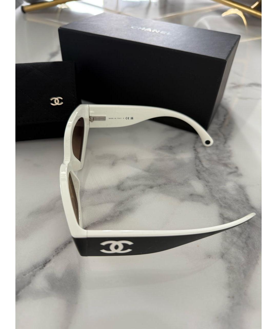 CHANEL Белые солнцезащитные очки, фото 2