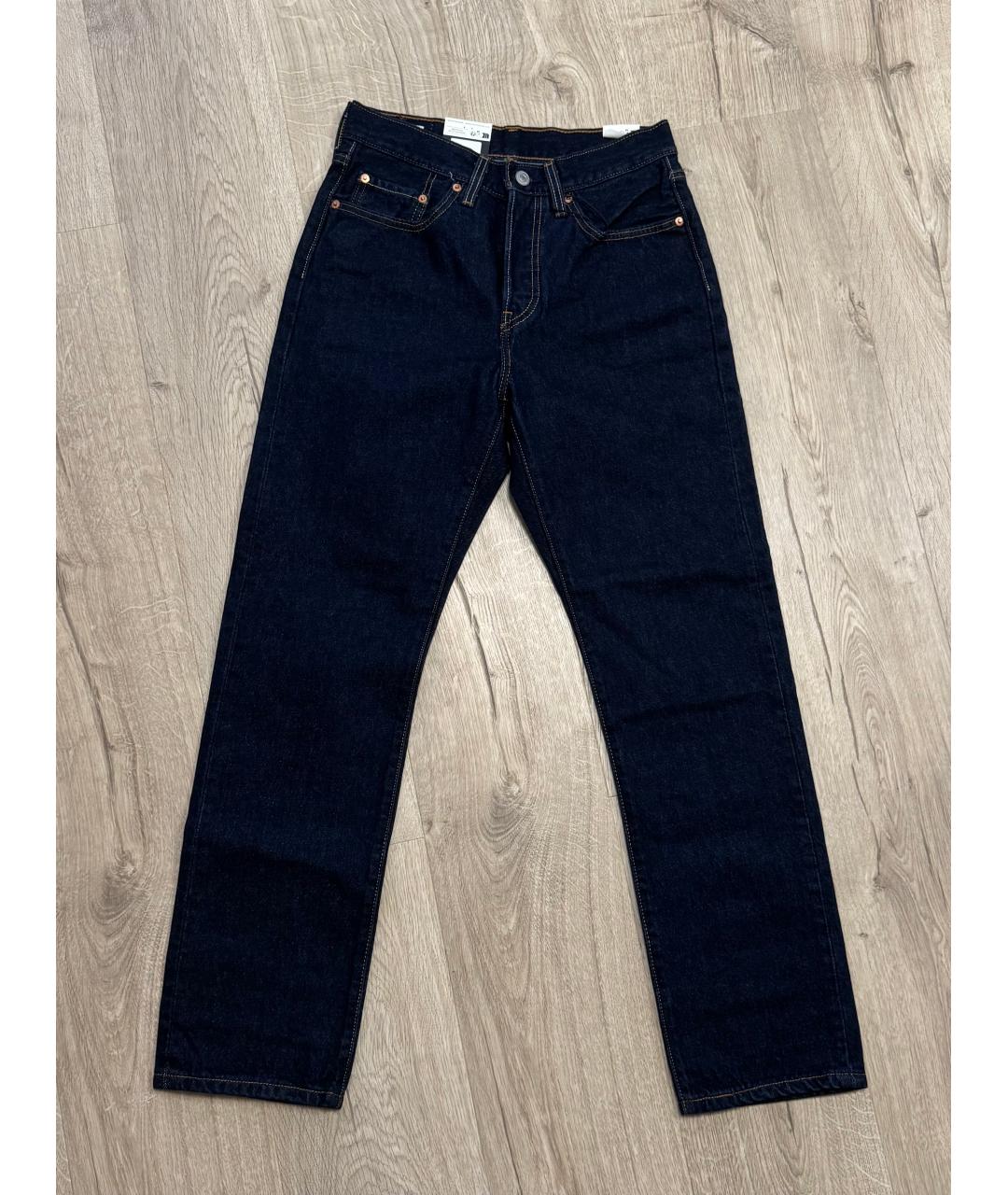LEVI'S Темно-синие хлопковые прямые джинсы, фото 5