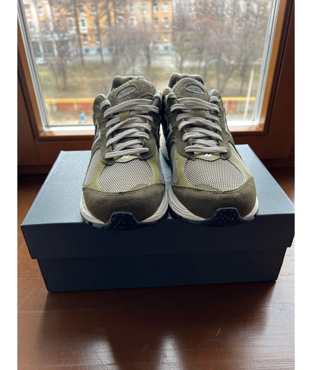 NEW BALANCE Хаки замшевые высокие кроссовки / кеды, фото 2