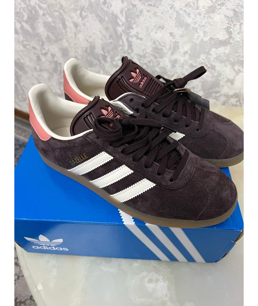 ADIDAS Коричневые замшевые кеды, фото 4