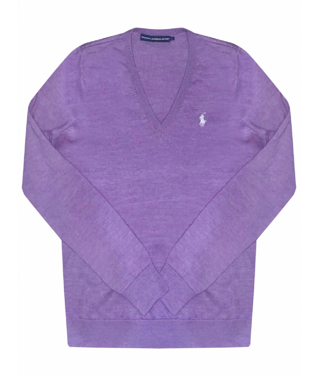 RALPH LAUREN Фиолетовый шерстяной джемпер / свитер, фото 1