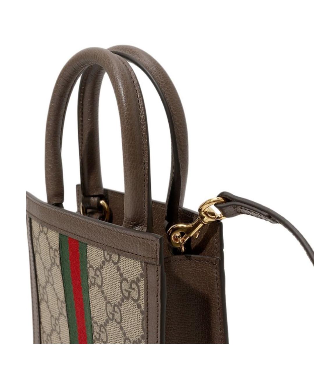 GUCCI Бежевая сумка с короткими ручками, фото 3