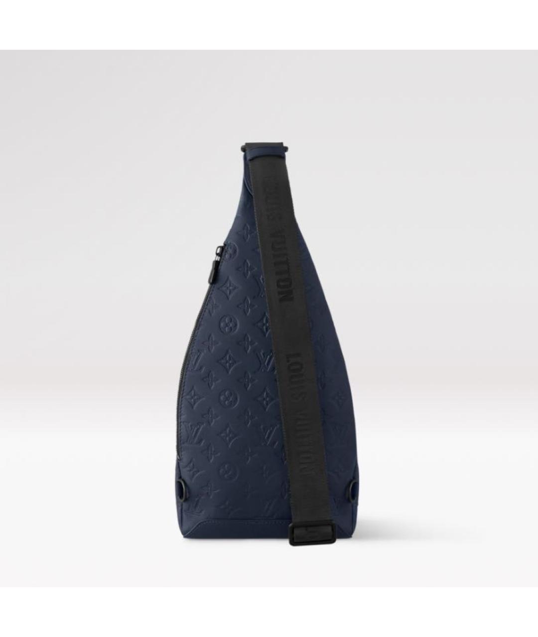 LOUIS VUITTON Темно-синяя кожаная сумка на плечо, фото 4