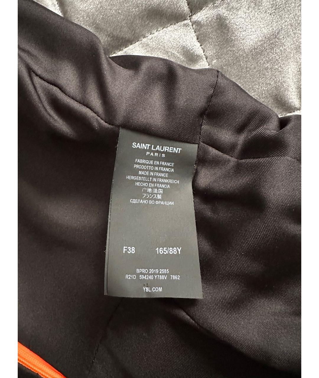 SAINT LAURENT Оранжевое полиэстеровое вечернее платье, фото 7