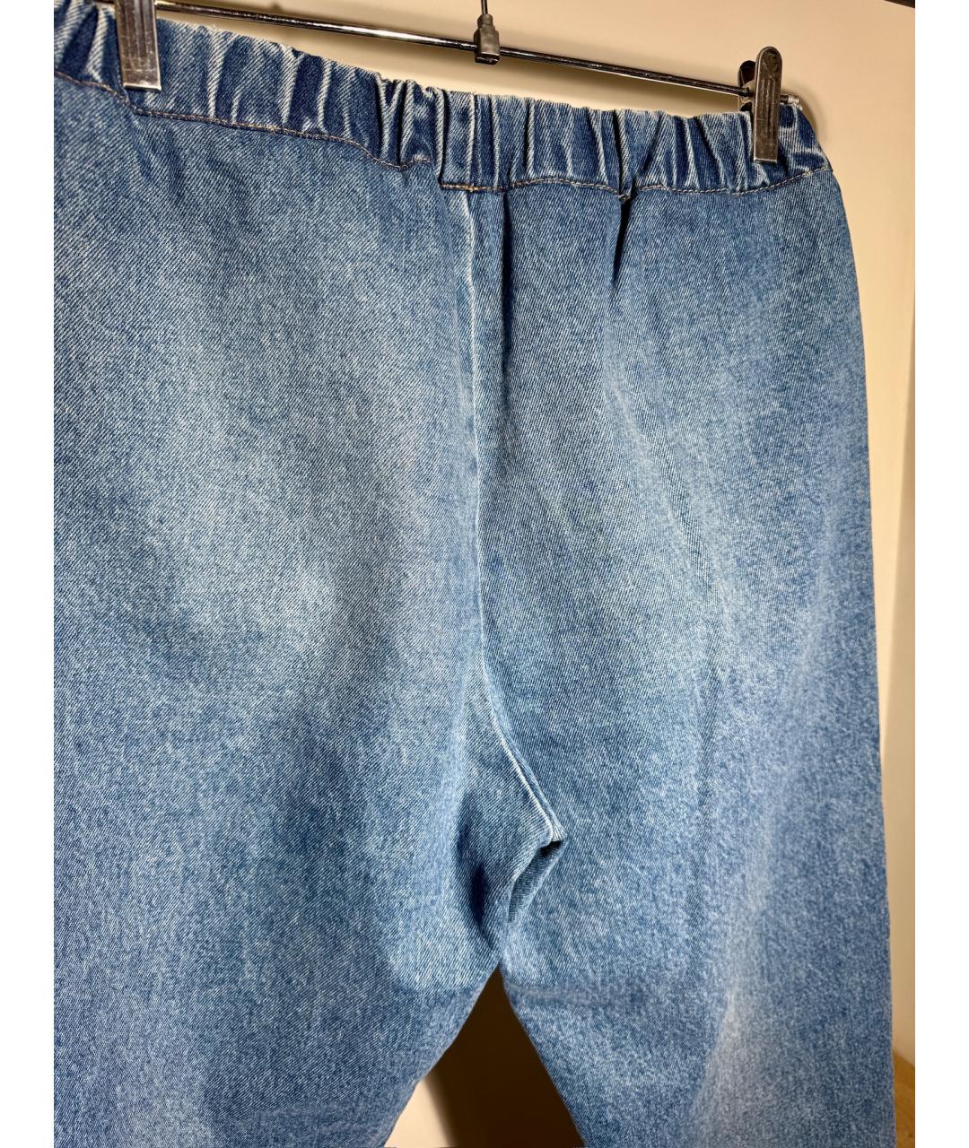 MM6 MAISON MARGIELA Синие хлопковые прямые джинсы, фото 6