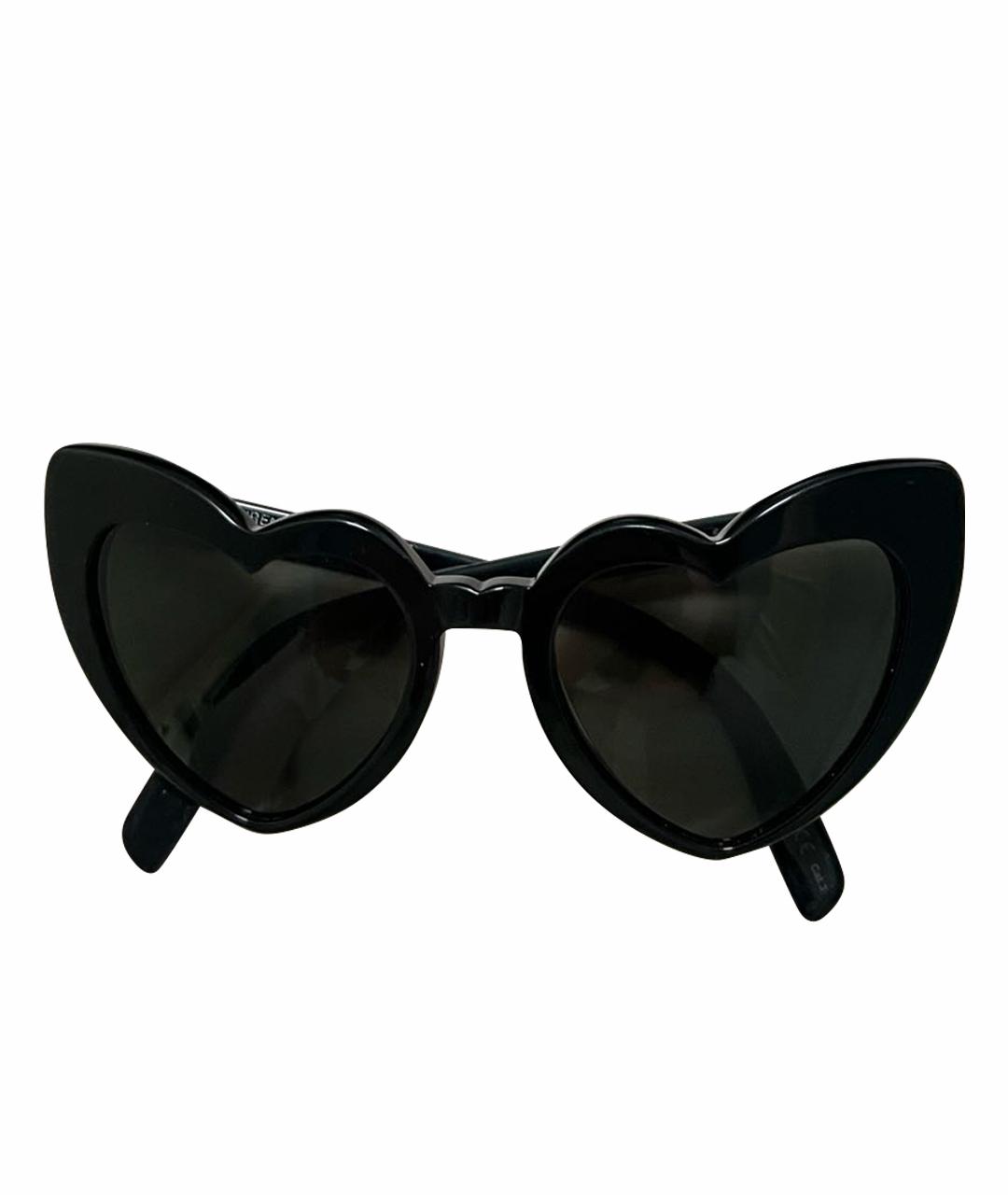 SAINT LAURENT Черные пластиковые солнцезащитные очки, фото 1