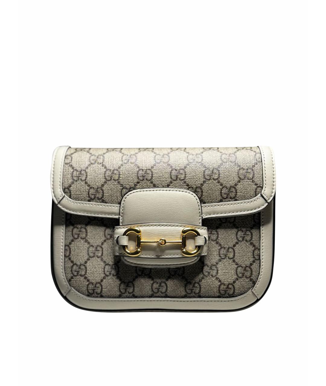 GUCCI Белая тканевая сумка через плечо, фото 1
