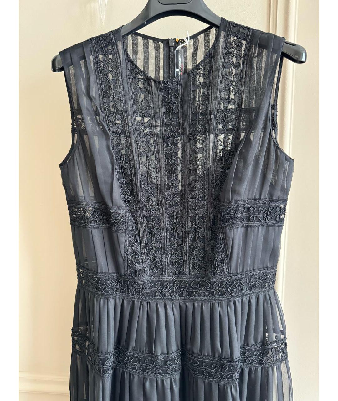 ERMANNO SCERVINO Черное полиэстеровое коктейльное платье, фото 3