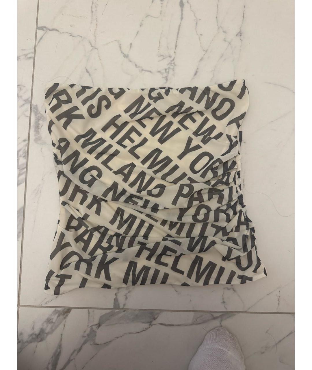 HELMUT LANG Бежевая вискозная майка, фото 3