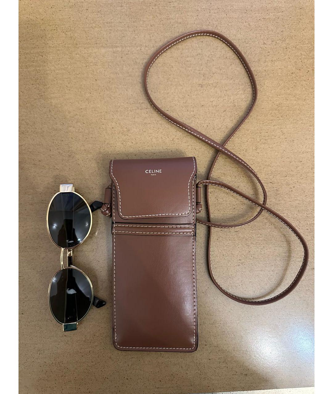 CELINE Золотые металлические солнцезащитные очки, фото 4