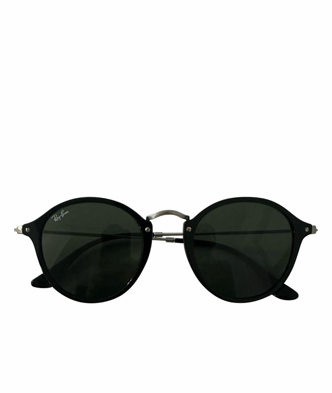 RAY BAN Черные пластиковые солнцезащитные очки, фото 1