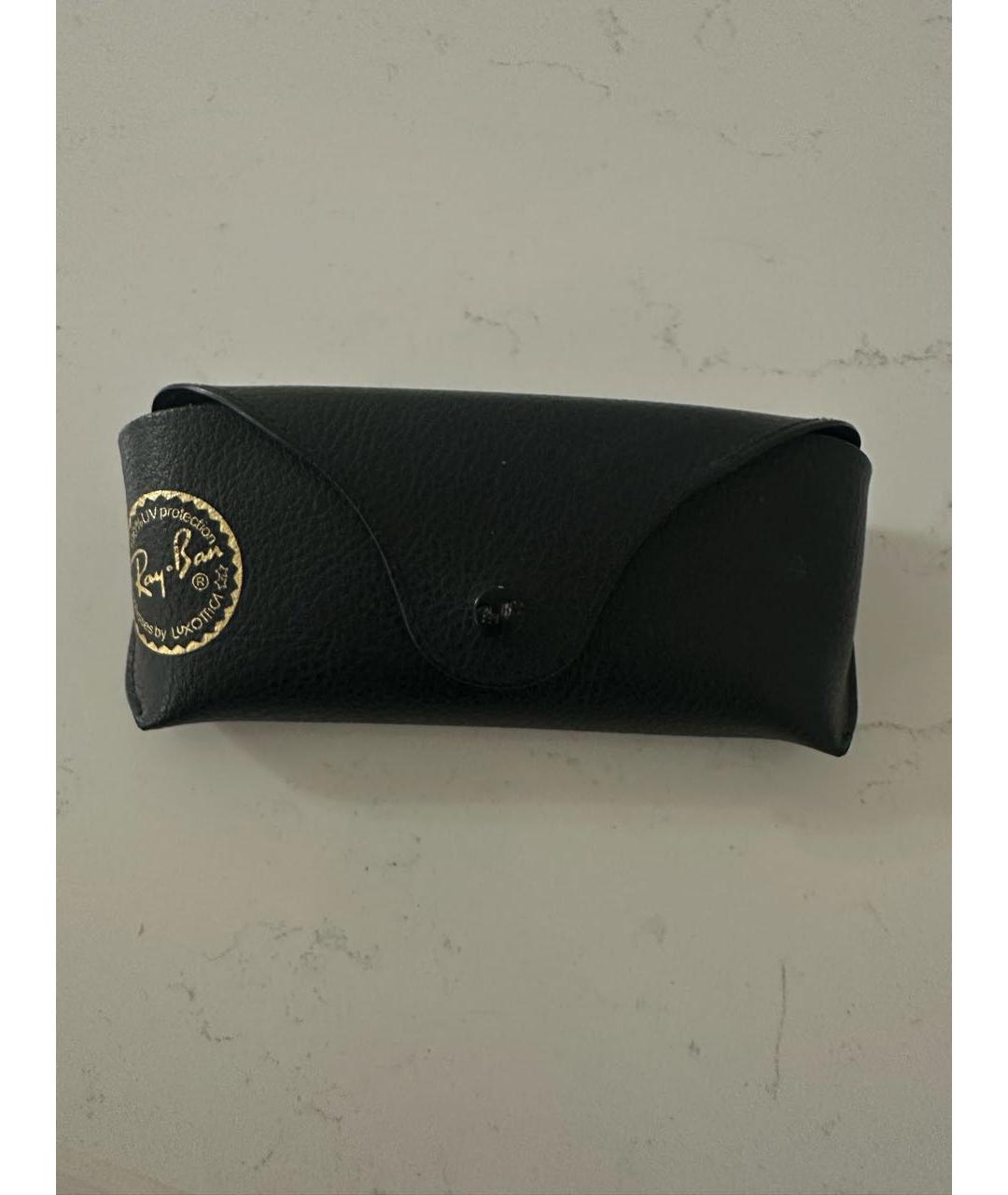 RAY BAN Черные пластиковые солнцезащитные очки, фото 2