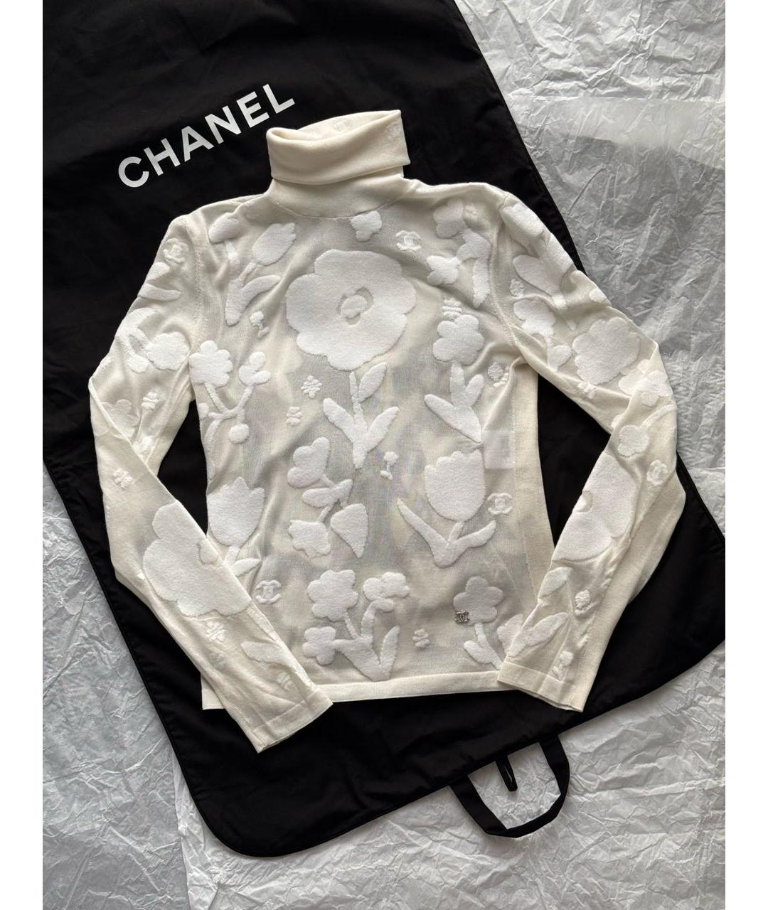 CHANEL Бежевая кашемировая водолазка, фото 6