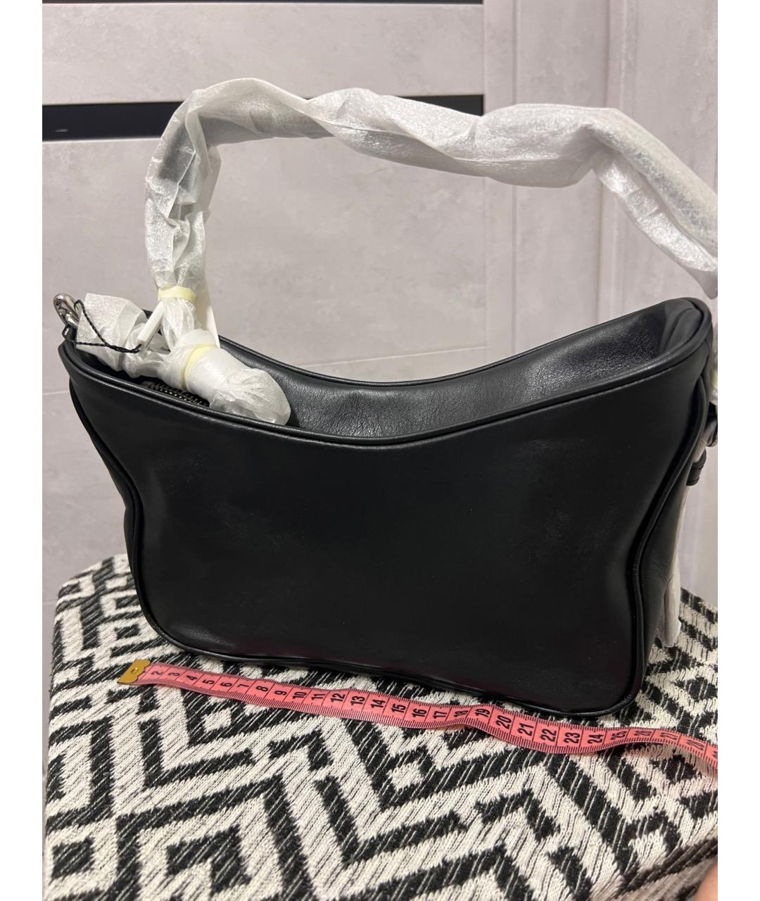 MARC JACOBS Черная кожаная сумка через плечо, фото 4