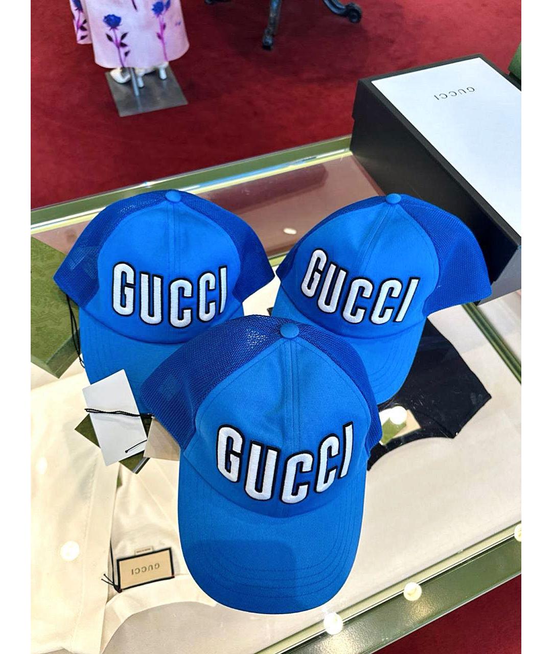 GUCCI Синяя кепка, фото 2