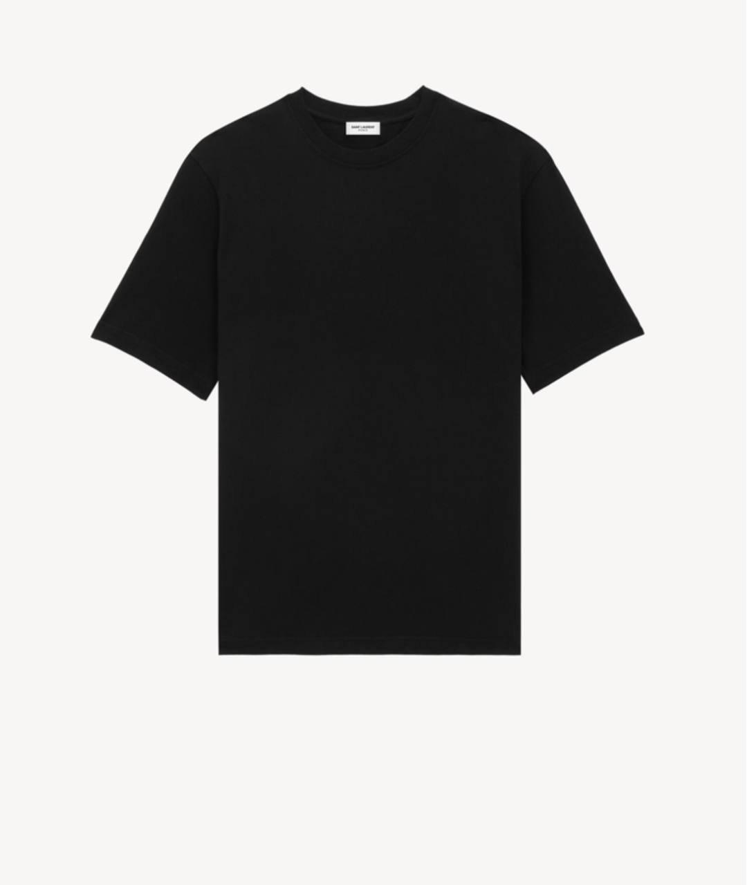 SAINT LAURENT Черная хлопковая футболка, фото 3