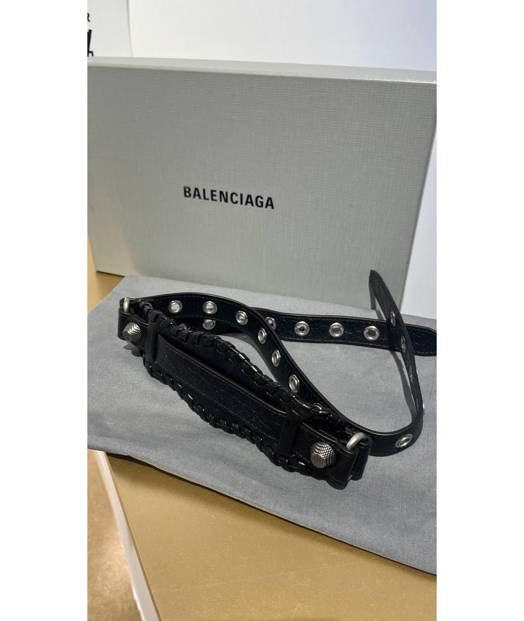 BALENCIAGA Черная кожаная сумка с короткими ручками, фото 4