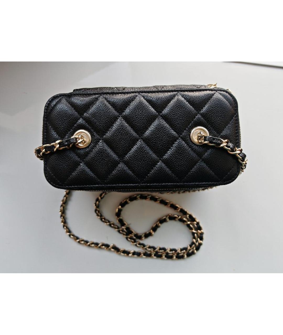 CHANEL Черная кожаная сумка через плечо, фото 5