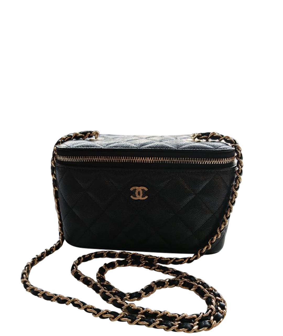 CHANEL Черная кожаная сумка через плечо, фото 1