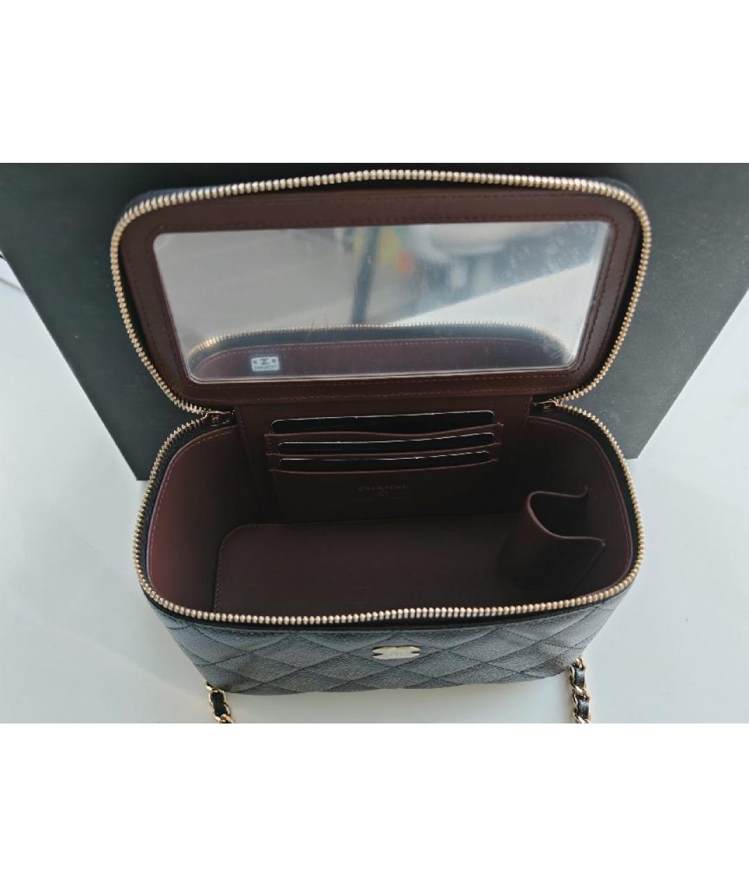 CHANEL Черная кожаная сумка через плечо, фото 4