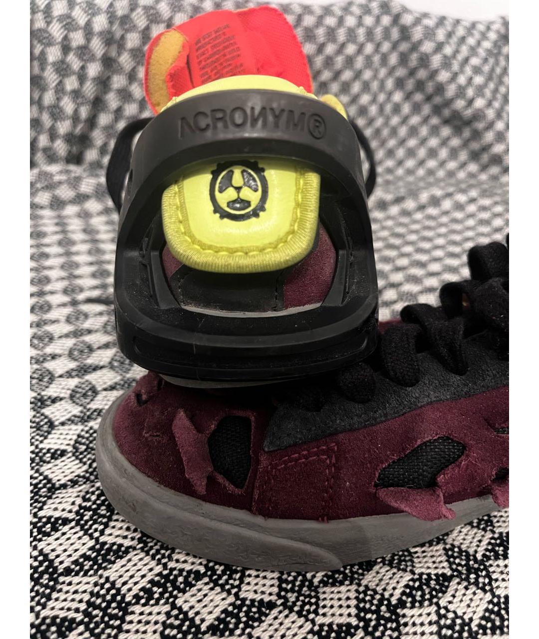 NIKE Бордовые замшевые низкие кроссовки / кеды, фото 4