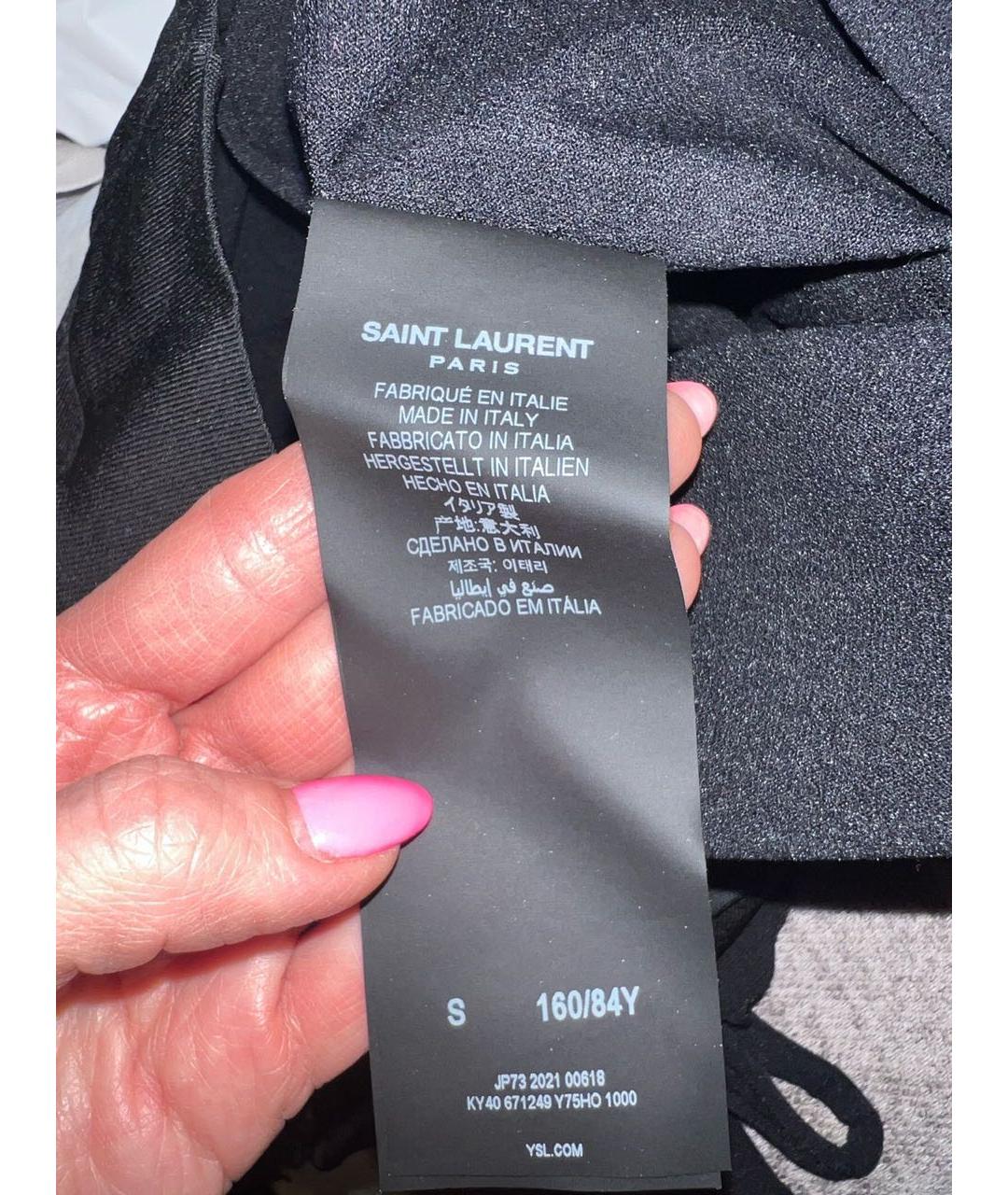 SAINT LAURENT Черный комбинезон, фото 4