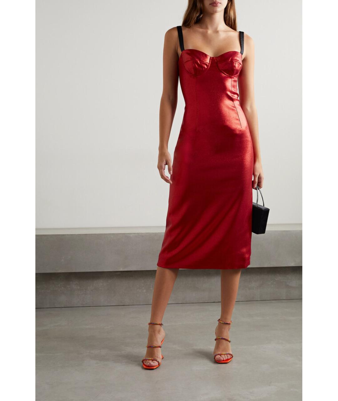 DOLCE&GABBANA Красное коктейльное платье, фото 2