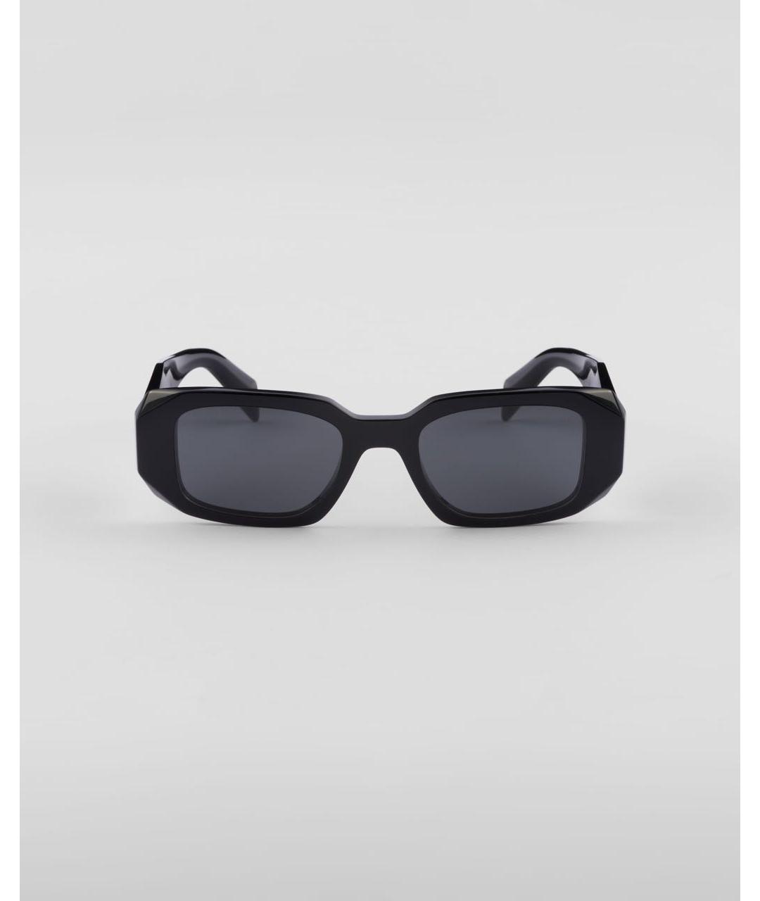 PRADA Черные пластиковые солнцезащитные очки, фото 4
