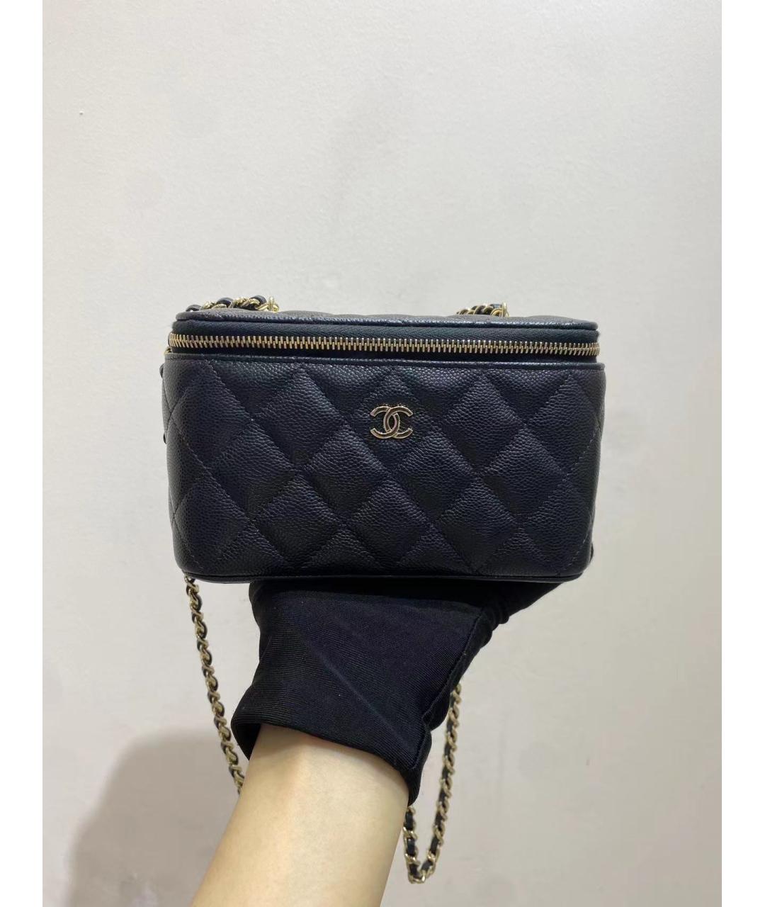 CHANEL Черная кожаная сумка через плечо, фото 3