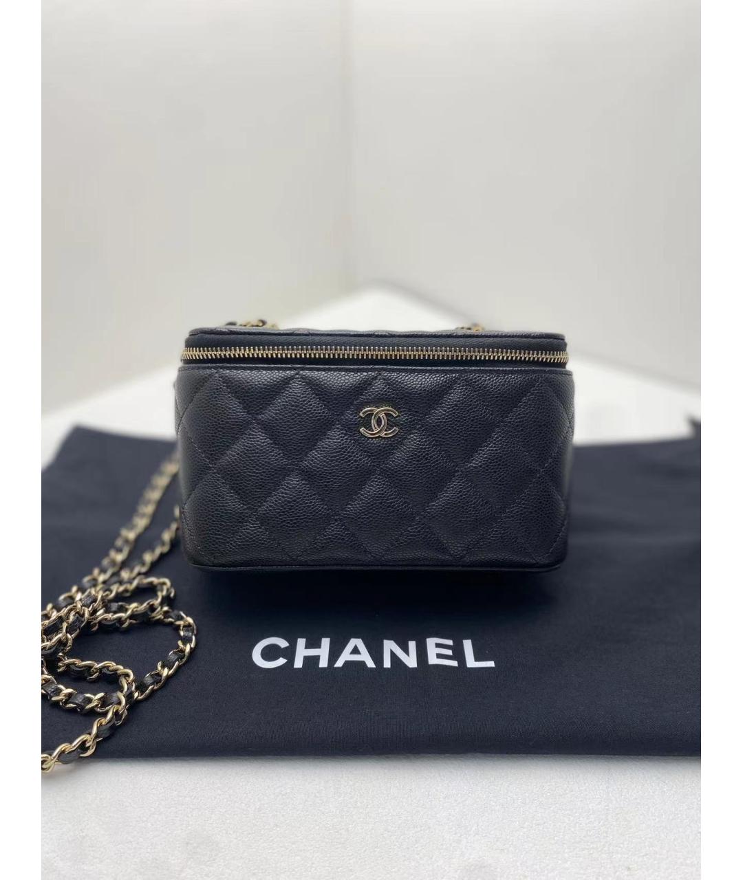 CHANEL Черная кожаная сумка через плечо, фото 2