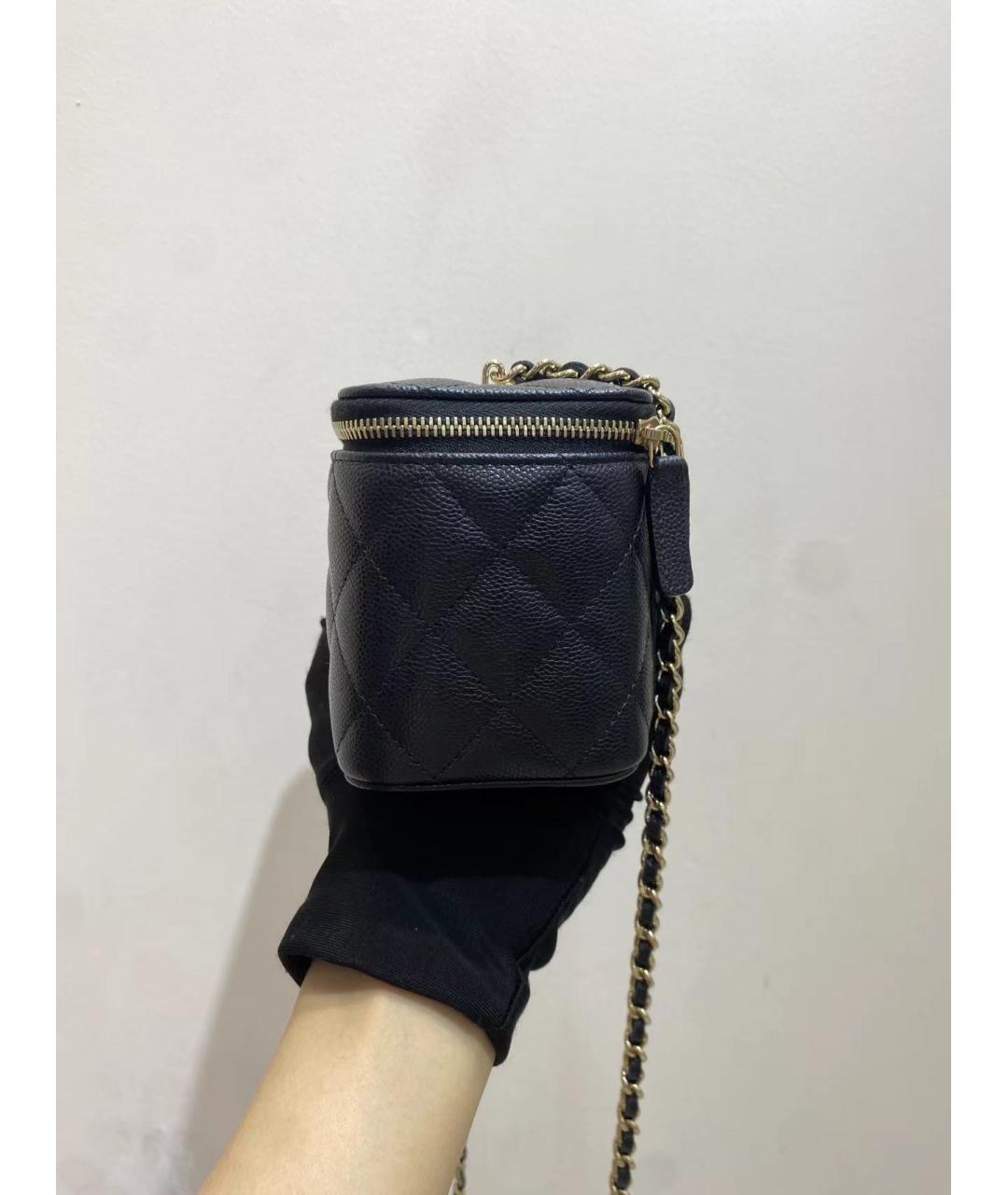 CHANEL Черная кожаная сумка через плечо, фото 4
