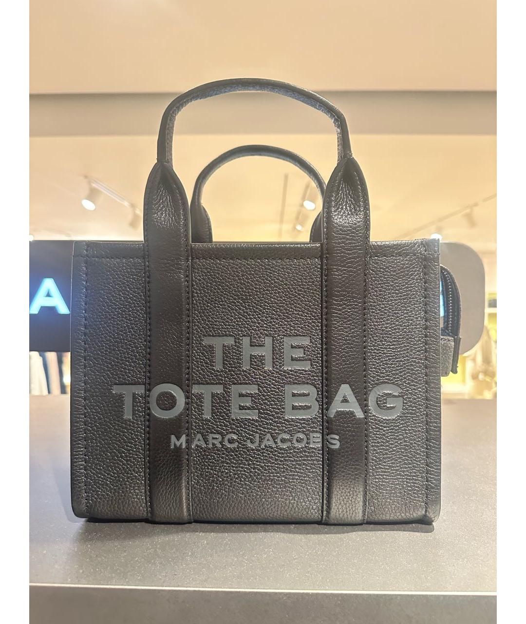 MARC JACOBS Черная кожаная сумка тоут, фото 6