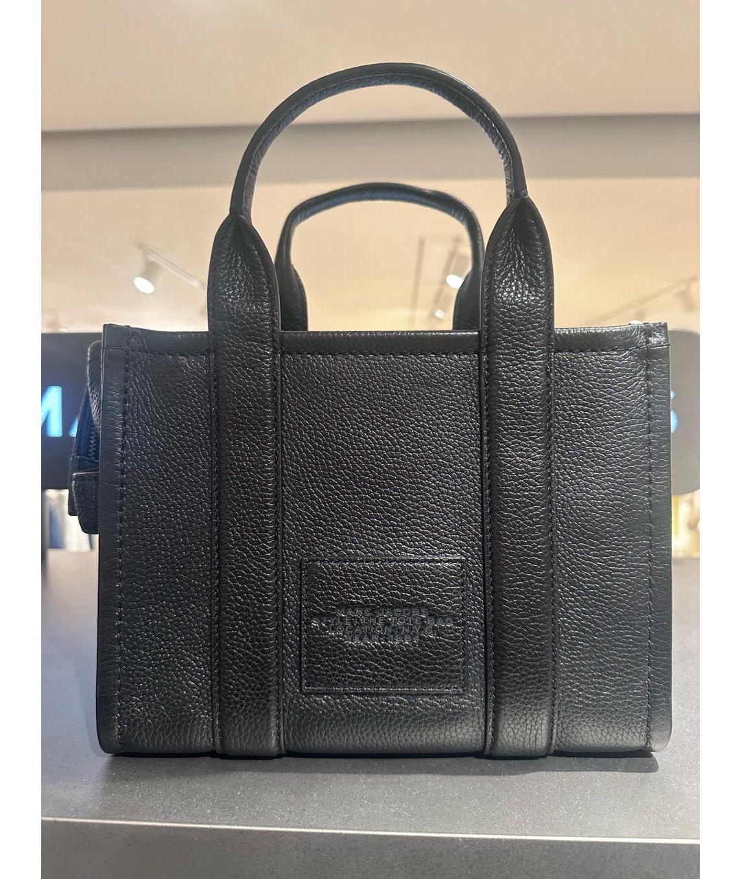 MARC JACOBS Черная кожаная сумка тоут, фото 8