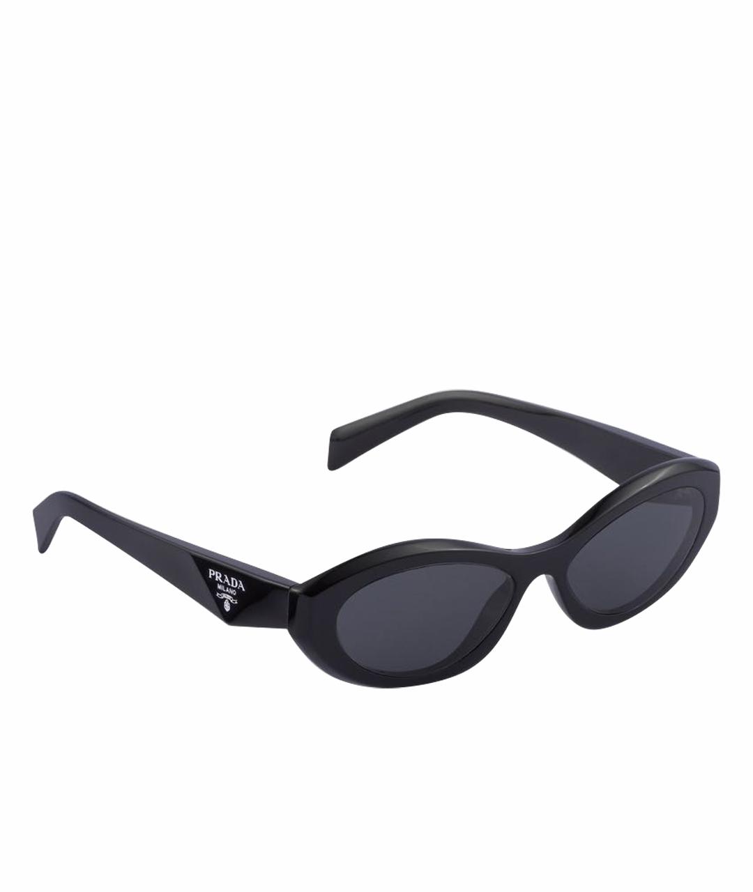 PRADA Черные пластиковые солнцезащитные очки, фото 1