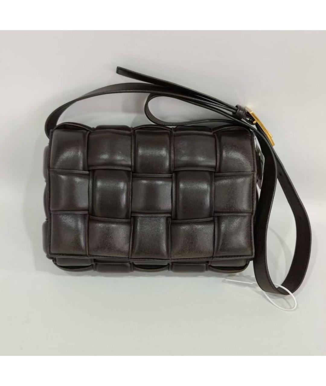 BOTTEGA VENETA Коричневая кожаная сумка через плечо, фото 3