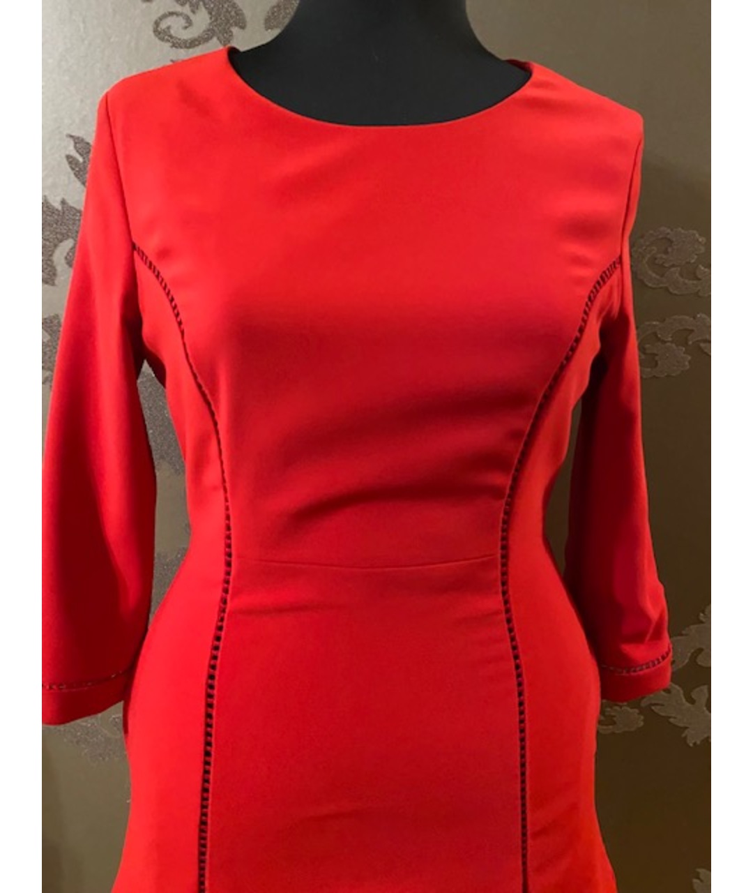 ERMANNO SCERVINO Красное вискозное коктейльное платье, фото 3