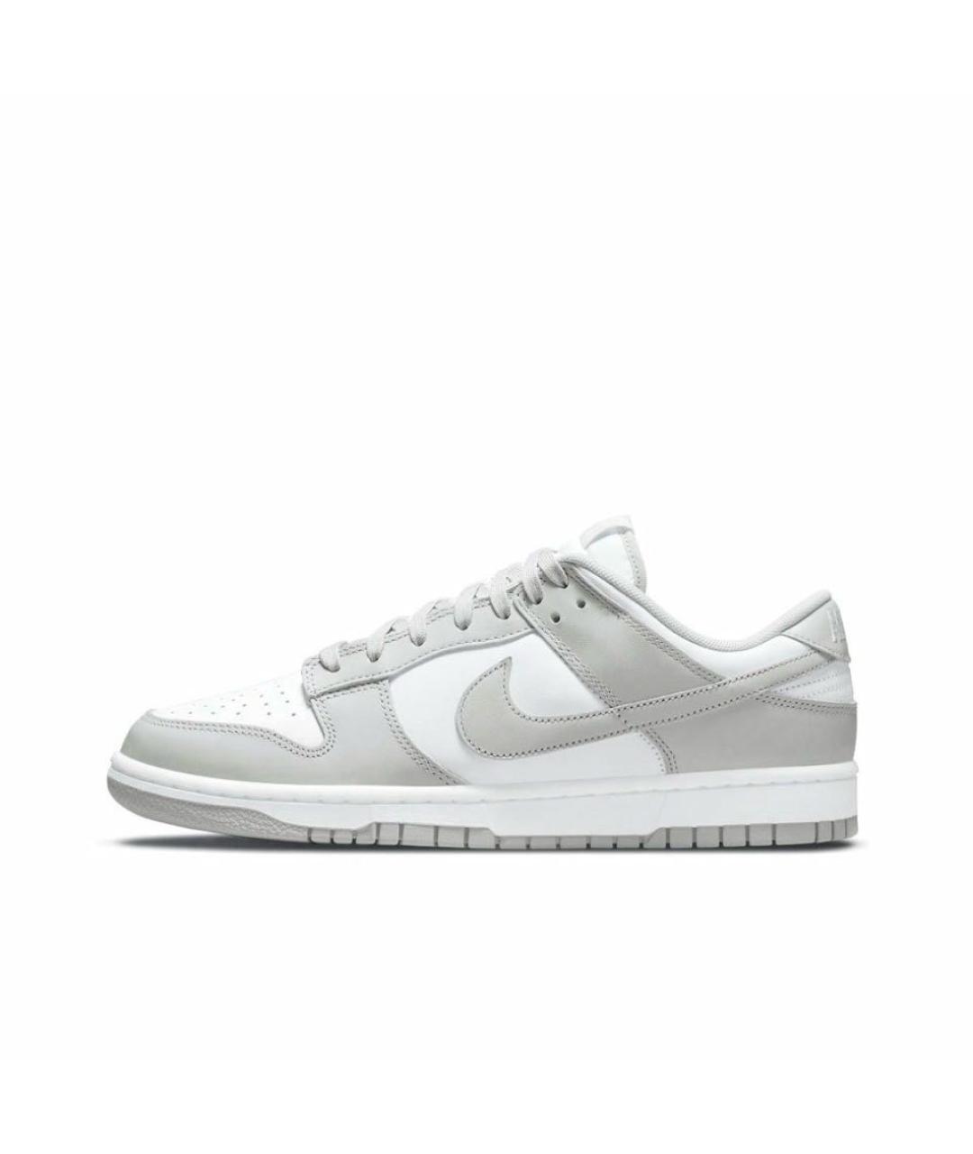 NIKE Серые кожаные низкие кроссовки / кеды, фото 5