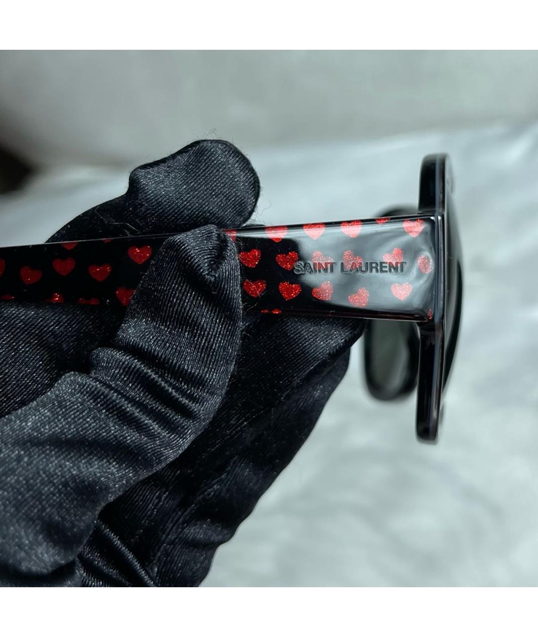 SAINT LAURENT Черные пластиковые солнцезащитные очки, фото 3