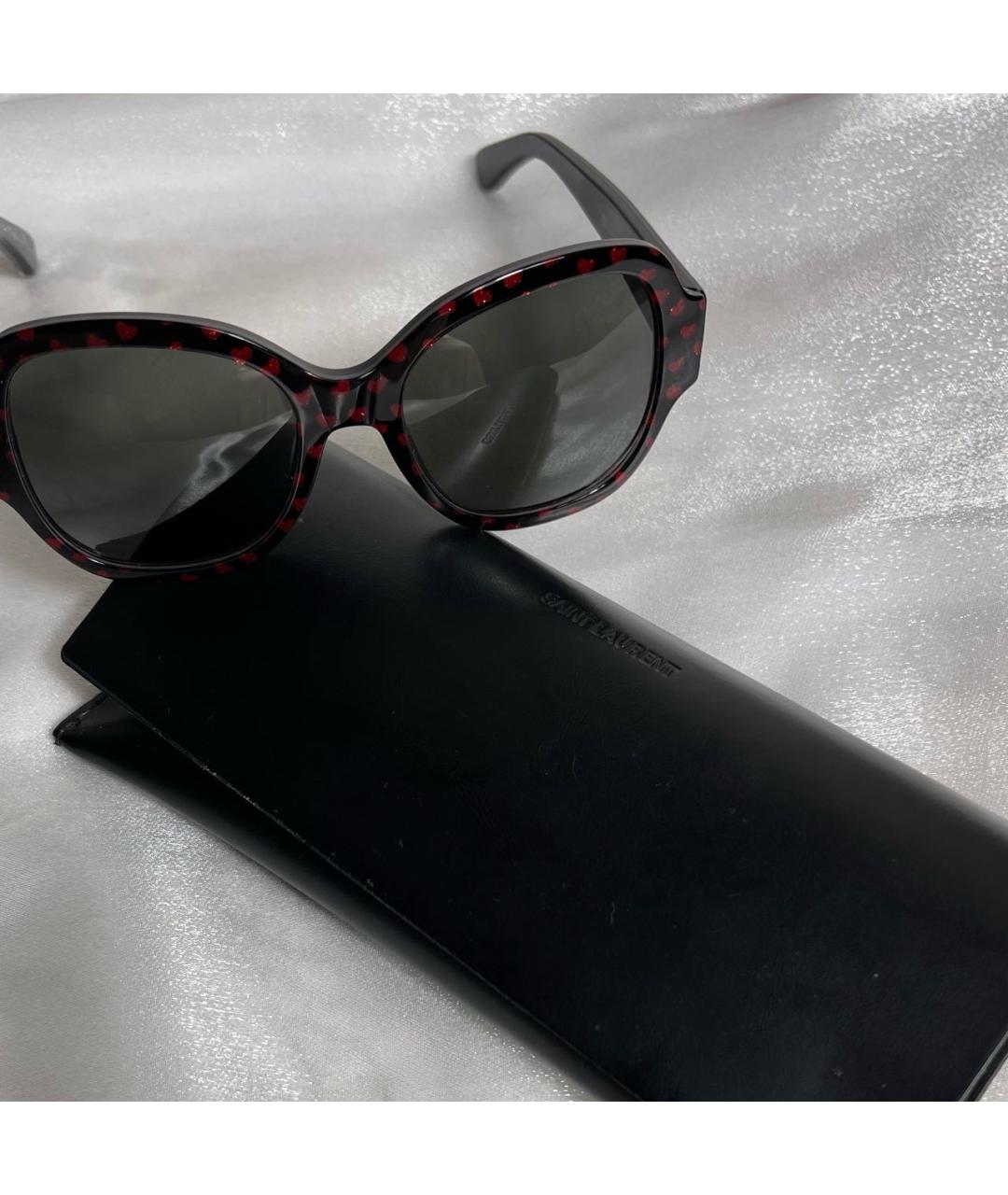 SAINT LAURENT Черные пластиковые солнцезащитные очки, фото 4