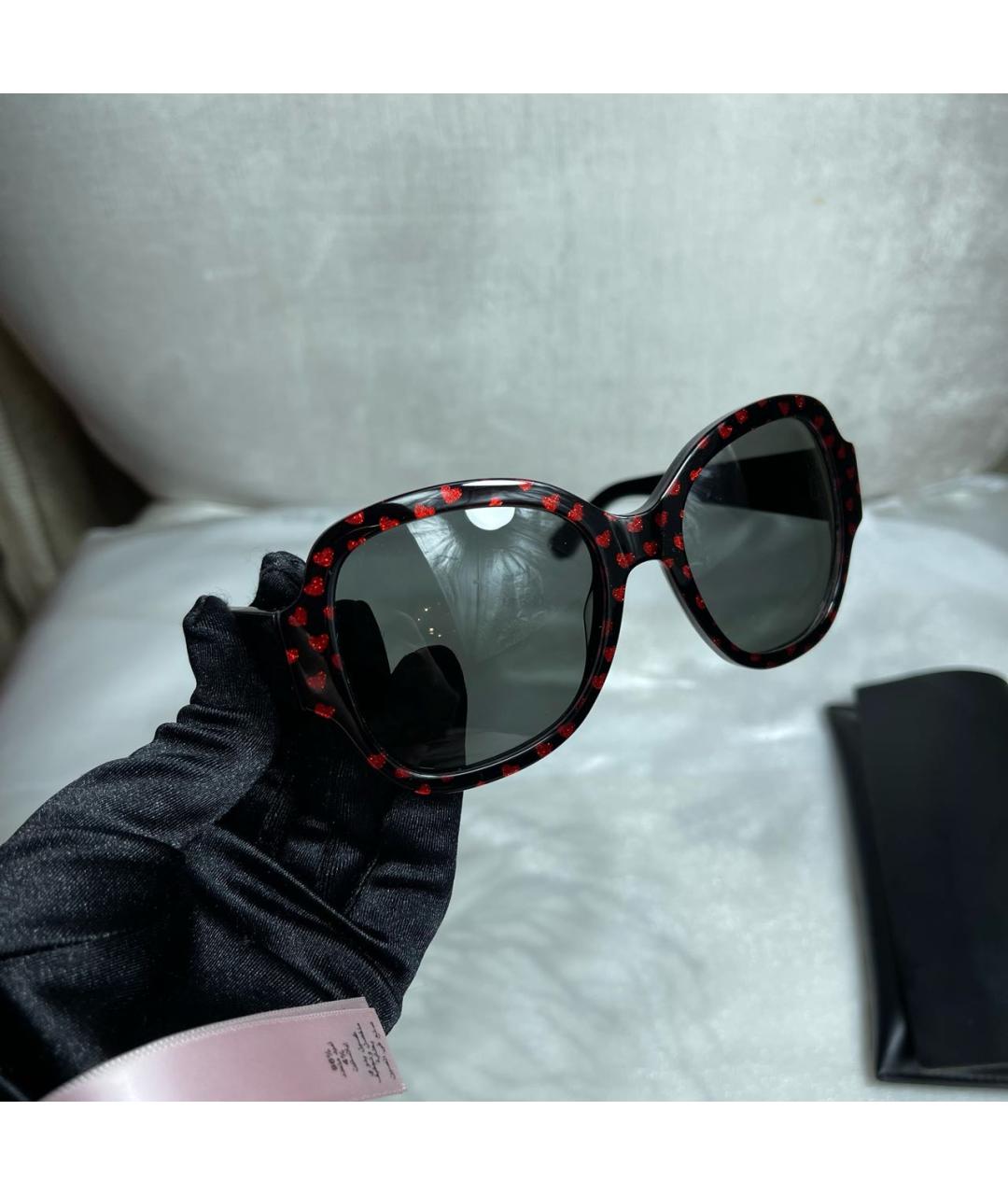 SAINT LAURENT Черные пластиковые солнцезащитные очки, фото 2