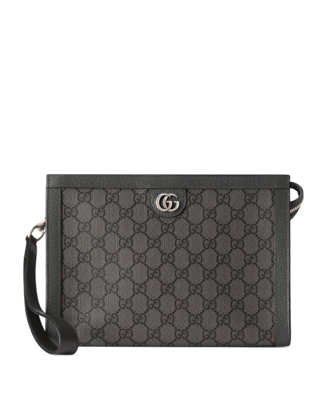 GUCCI Серая барсетка, фото 1